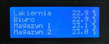 8-канальный термометр с ЖК-панелью, датчик DS18B20