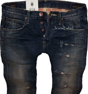 LEE DAREN jeansy slim vintage rozdarcia W30 L34