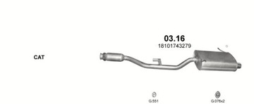 Глушитель BMW Z3 1995-00 гг. 1,8+1,9+2,8