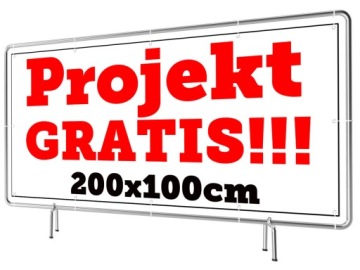 Baner Reklamowy Gotowe Wzory 2x1m - Projekt Gratis 200x100cm Solidny