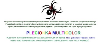 Plecionka SPIDER TEX Kolorowa MULTICOLOR 0,25 mm.