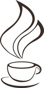 Wodoodporna naklejka ścienna do kuchni na lodówkę filiżanka KAWA 100 cm