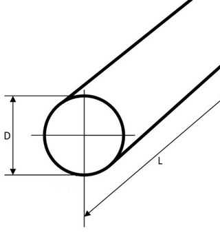 Полиамидный стержень Rałek FI 40x500 мм PA6+MOS2 Black