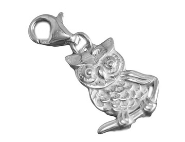 Charms Sowa Ptak Srebro 925