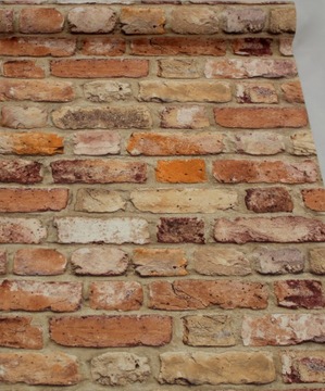 3D обои RUSTIC BRICK, имитация красного винного кирпича