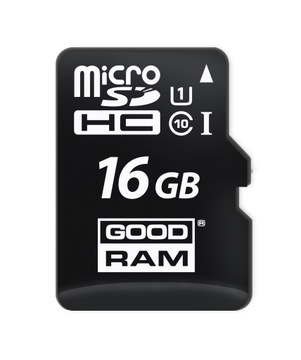 КАРТА GOODRAM MICROSD 16 ГБ MICRO CL10 + АДАПТЕР SD