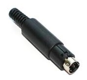 Wtyk mini DIN SVHS S-VIDEO 6pin 6p na kabel (4037)