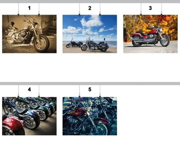 PLAKAT MOTOR MOTOCYKL 100x130 CM 5 WZORÓW MATOWY