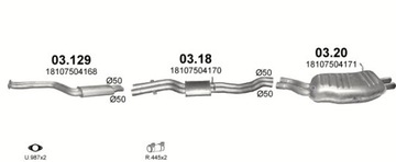 BMW E46 2.2-3.0i концевой глушитель