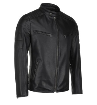 КУРТКА МУЖСКАЯ КОЖАНАЯ TOMSKÓR, ЧЕРНАЯ AGUSTIN S