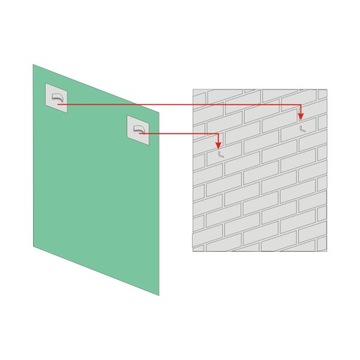 Lustro MCJ ścienne Tafla 40x80 cm + 2 zawieszki