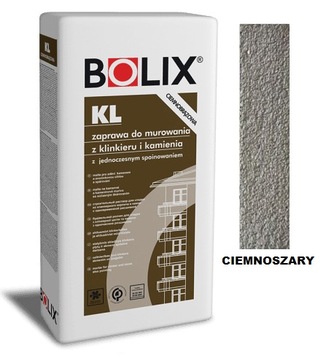 BOLIX ZAPRAWA DO KLINKIERU KL 25KG CIEMNOSZARA