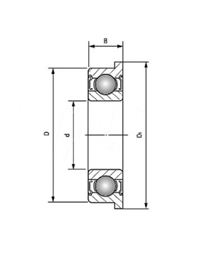 Подшипник с фланцем MF 84 ZZ EZO 4x8x3