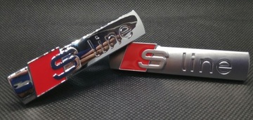 Эмблемы S-LINE, цельный металл, глянцевый матовый Audi