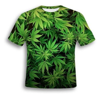 KOSZULKA FULLPRINT T-shirt TRAWKA L YOGA FITNESS