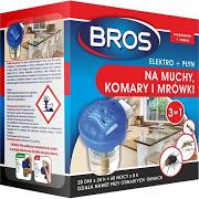 BROS ELEKTRO+PŁYN NA MUCHY KOMARY MRÓWKI 60 NOCY