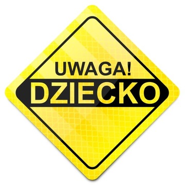 * MAGNES * ODBLASK UWAGA DZIECKO NA AUTO SAMOCHÓD