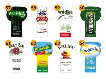 Etykiety naklejki na żubrówke MEGA WYTRZYMAŁE! HIT