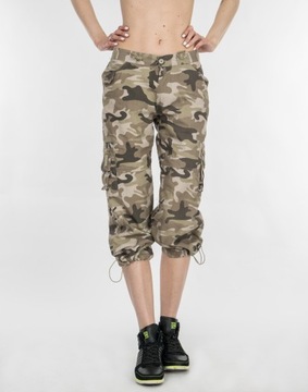 Женские короткие брюки Cargo Camo, укороченные брюки, L, Хаки