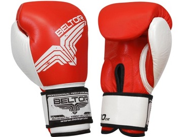 BELTOR SPARINGOWE RĘKAWICE BOKSERSKIE TRENINGOWE PRO-FIGHT CZERWONE 16 OZ