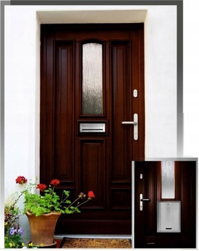 Коричневый почтовый дверной почтовый ящик FOR DOOR, проходной двусторонний