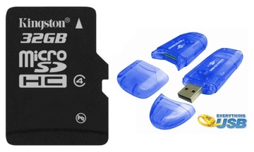 КАРТА KINGSTON MICRO SD 32 ГБ cl10 UHS + SD-READER