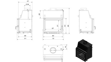 фото ориг. №3, Fireplace з cloak zuzia 15 set system zamkniet