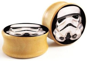 DREWNIANY TUNEL PLUG 12mm Star Wars Stormtrooper