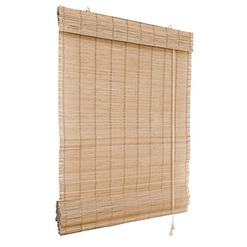 Римская штора, внутренняя бамбуковая штора на окно 110х160 см, НАТУРАЛЬНЫЙ