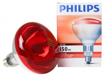 ЛАМПА ЛУЧИСТОГО НАГРЕВА 150ВТ PHILIPS RED