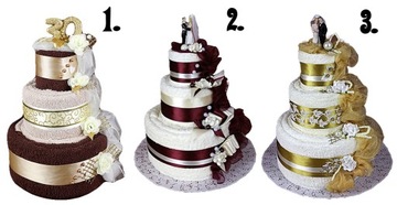 ТОРТ С 4 ПОЛОТЕНЦАМИ, ПОДАРОК ​​НА СВАДЕБНЫЙ ДЕНЬ РОЖДЕНИЯ