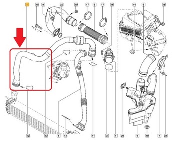 ТРУБКА ТУРБОШЛАНГА RENAULT LAGUNA III 1.5 8201047770