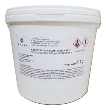 BORAX 5H2O BORAKS wiadro 5kg 99,9% NAJLEPSZY !!!