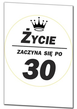 Opłatek na tort GRUBY Życie zaczyna się po 30