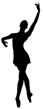 NAKLEJKI NA ŚCIANĘ BALET BALERINA BALETNICA 150cm