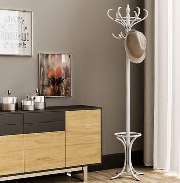 СТОЯЩАЯ ВЕШАЛКА == СКАНДИНАВСКАЯ ДЕРЕВЯННАЯ == БЕЛАЯ