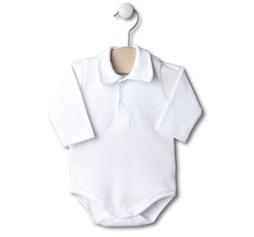 BODY POLO z kołnierzykiem CHRZEST KOSZULOBODY r 74