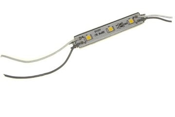 MODUŁ Listwa 3x dioda LED 12V biała zimna 24h(0095