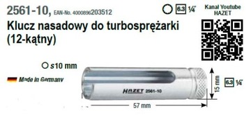 HAZET-Malejko klucz nasadowy 10 mm VW, AUDI, SKODA
