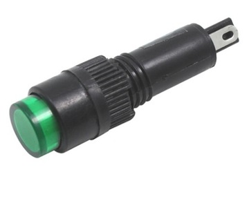 KONTROLKA LED 12V DC 8mm ZIELONA (0175)
