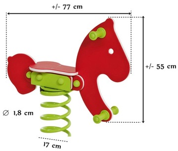 Пружинная качелька для общественной игровой площадки, 3 дизайна.