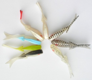 5 CREME LURE LIT'L FISHIE KNIGHT 92 PAST RUBBER