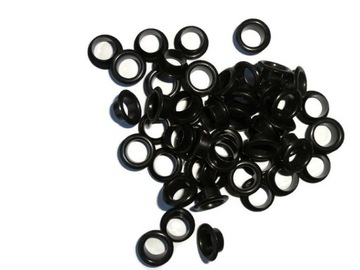 Oczka kaletnicze metal fi 10 - 5 sztuk czarne !!