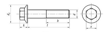 Фланцевый винт M10x35 класс 10,9 OC DIN6921 5 шт.