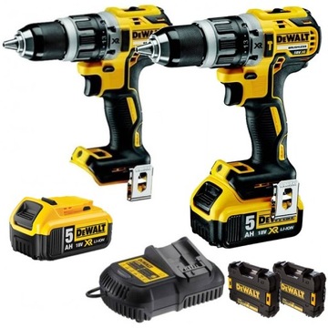 DEWALT WKRĘTARKA DCD791 + UDAROWA DCD796 2x5Ah 18V