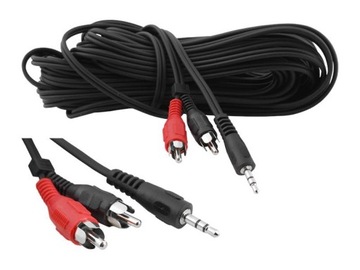 КАБЕЛЬ JACK 3,5 мм 2x RCA CINCH 5 м СТЕРЕО мини-джек aux 8057 5 м