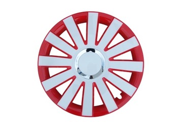 KOŁPAKI 16 CZERWONE BIAŁE OPEL VW FORD MAZDA AUDI