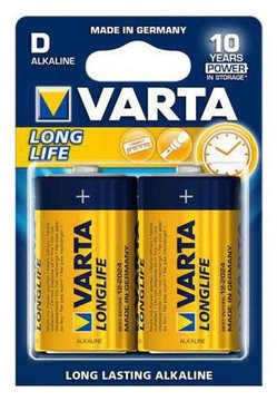 VARTA LONGLIFE R20 D alkaliczna 2 x Bateria