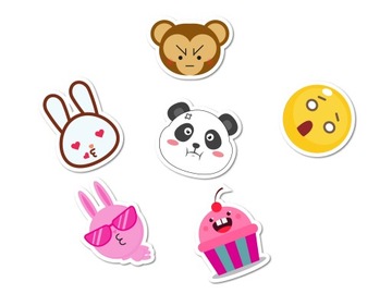 Naklejki dla DZIECI motywacyjne EMOJI BUŹKI HIT!
