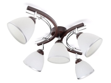 Lampa sufitowa plafon żyrandol 5xE27 klosz kubek
